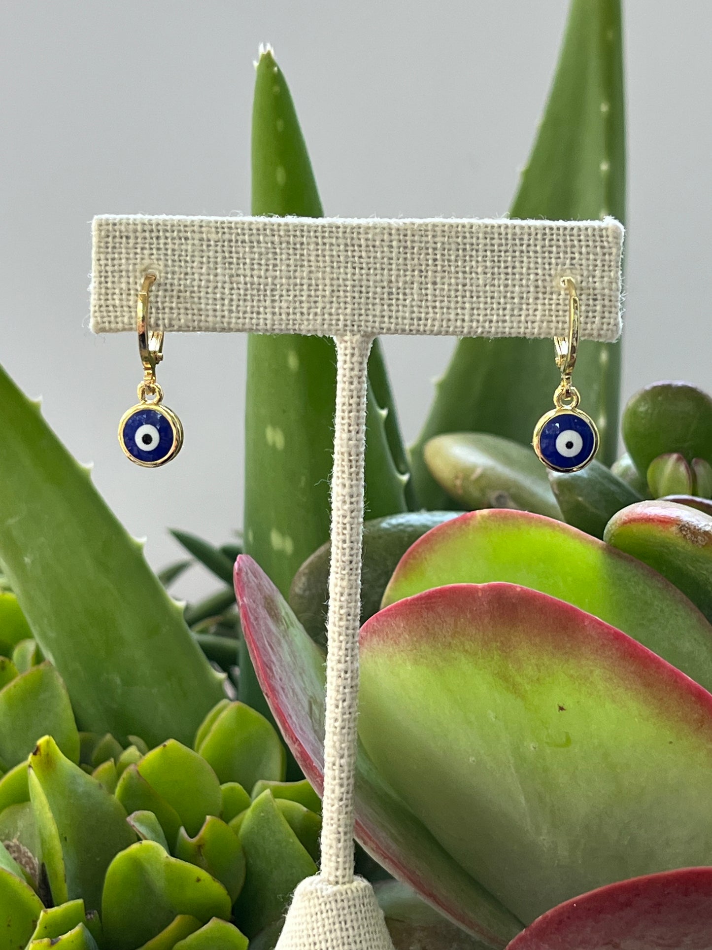 Evil Eye Huggie Hoops